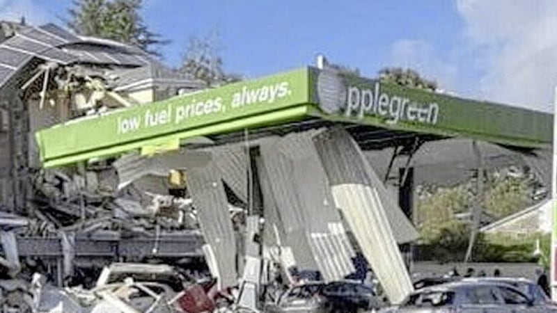 The explosion destroyed the Applegreen shop complex in Creeslough.  