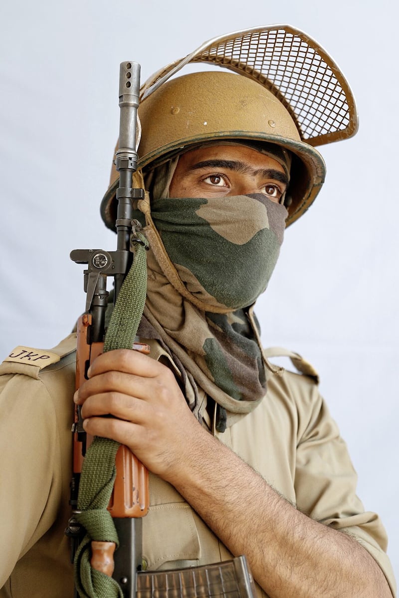 A portrait of a soldier taken in Kashmir several years ago. Picture by Cathal McNaughton 