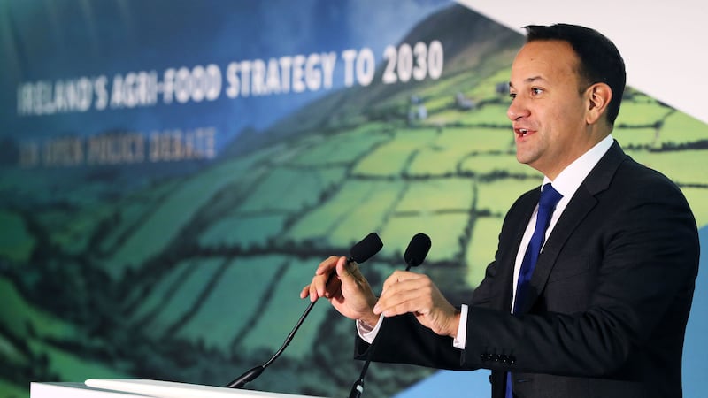 Taoiseach Leo Varadkar spoke about Brexit as he delivered his address on Ireland's Agri-Food Strategy to 2030 at the Aviva stadium in Dublin today&nbsp;