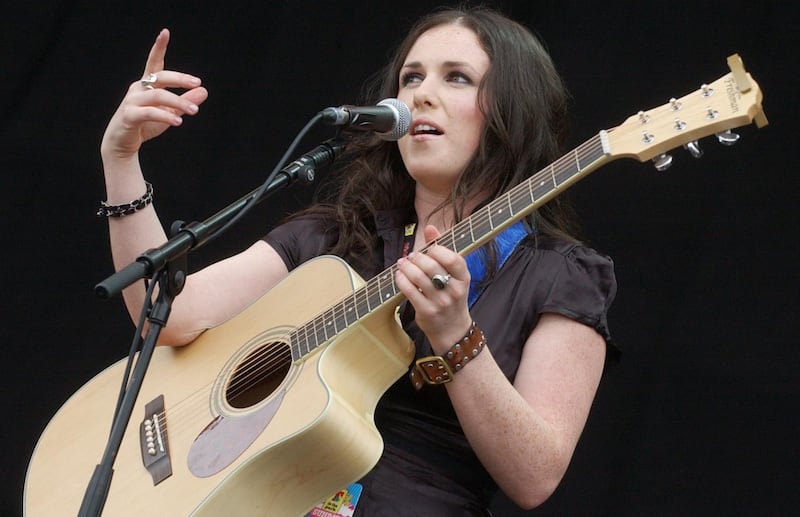 Playing on the Main Stage at the T in the Park music festival in Scotland in 2006