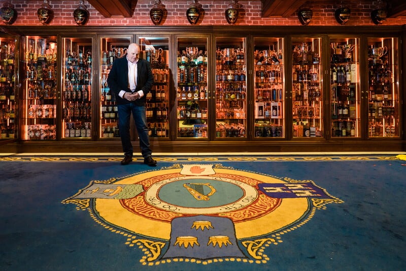 Willie Jack pictured in his new Irish whiskey museum, which opened last November following a £2m fit-out.