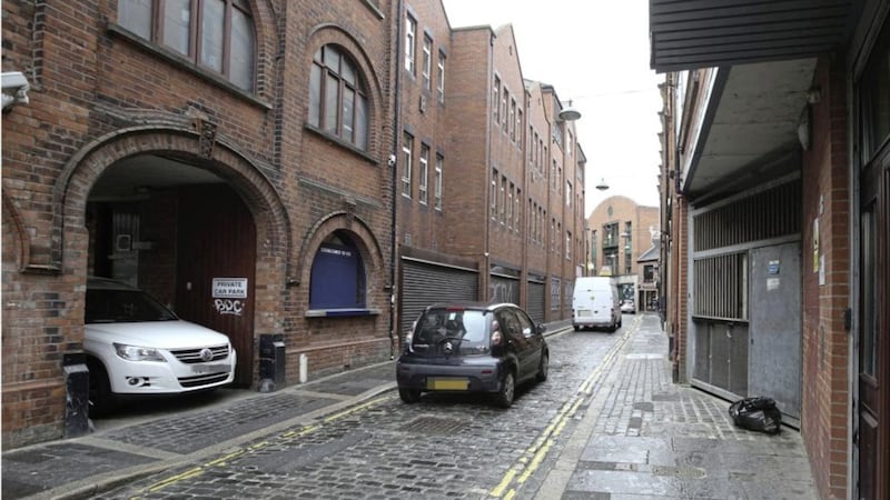 Hill street Belfast as two streets in Belfast&#39;s Cathedral Quarter are to be pedestrianised. Picture by Hugh Russell. 