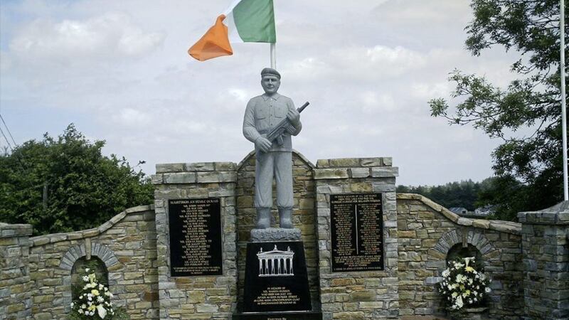 A memorial to dead republicans in Cappagh, Co Tyrone 