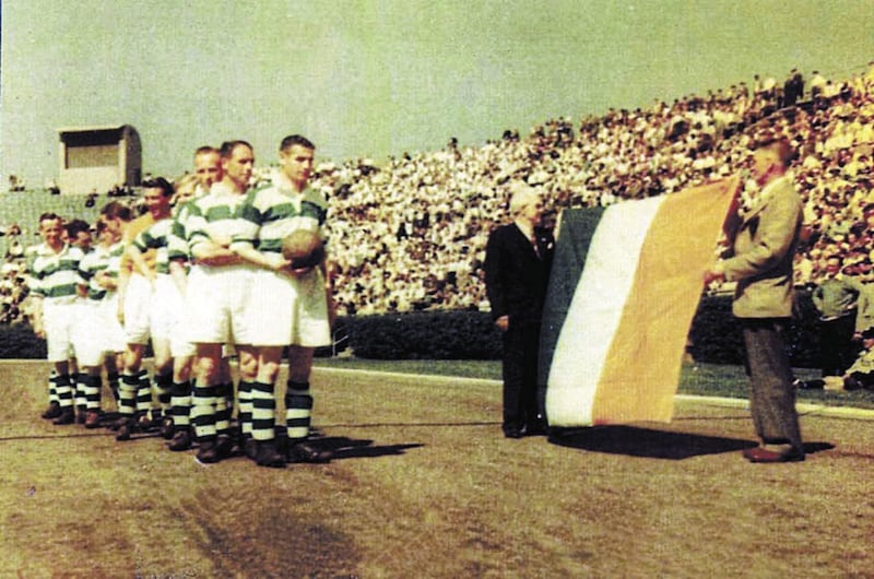 Belfast Celtic beat Scotland during a tour of the USA in 1949 