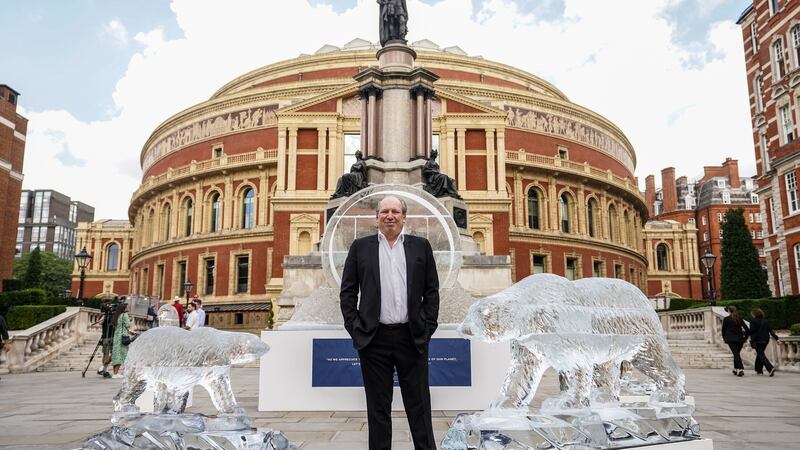 The pieces went on display outside the Royal Albert Hall.