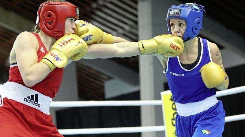 Carly McNaul impressed at the Strandja International tournament in Bulgaria recently, and is in the running for a second successive Commonwealth Games. Picture courtesy of IBA 