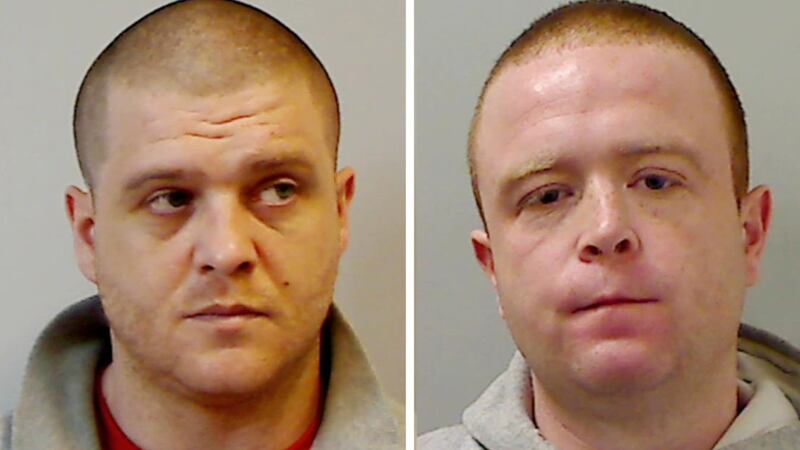 Sean Hegarty (left) was on bail when he murdered ex-partner Caron Smyth while Ciaran Nugent had a violent criminal record going back to when he was a teenager