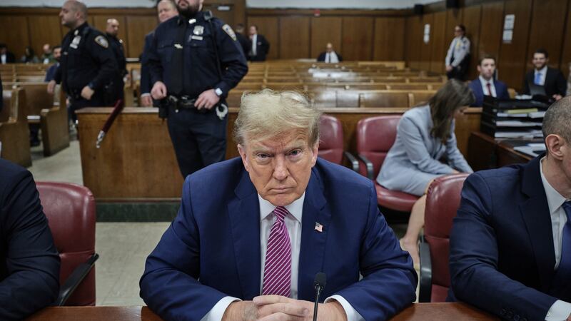 Former president Donald Trump in court (Curtis Means/Pool Photo via AP)