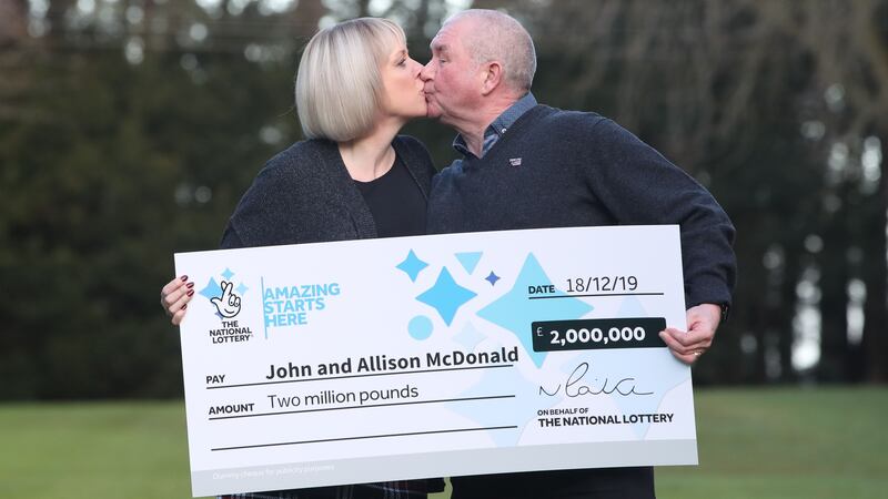 John and Allison McDonald won a £2 million Lotto jackpot just before Christmas.
