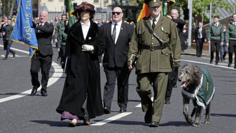 The annual National Graves Association Easter Rising commemoration in Belfast yesterday. Picture by Ann McManus 