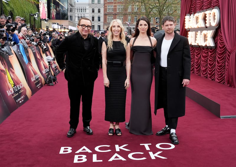 Eddie Marsan, Sam Taylor-Johnson, Marisa Abela and Jack O’Connell attending the world premiere of Sam Taylor-Johnson’s Back To Black