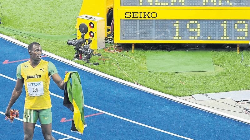 &nbsp;Usain Bolt set a new 200m World Record during the IAAF World Championships in 2009<br />Picture by PA