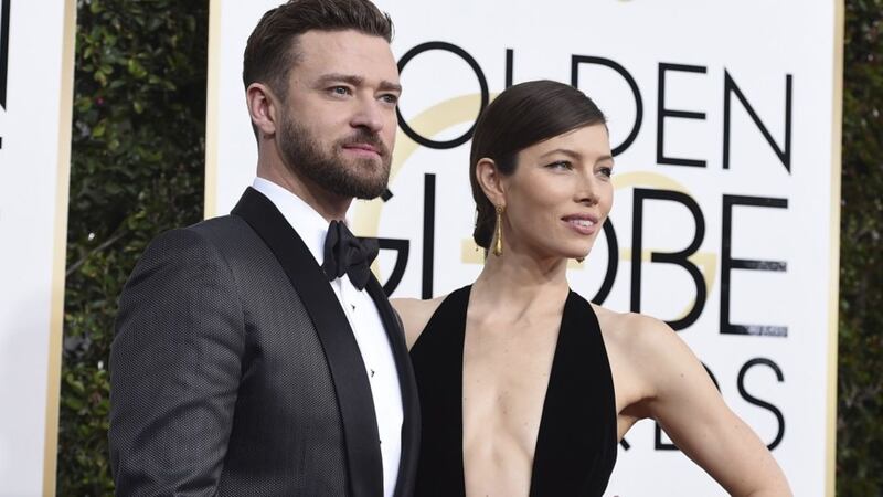 It's a 'date night' for Justin Timberlake and Jessica Biel at the Golden Globes