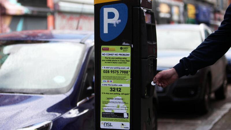 Parking meters in Belfast. picture by Ann McManus 