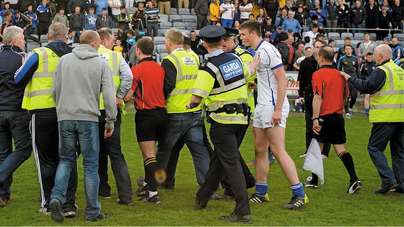There were angry scenes at full-time as Cavan lost out