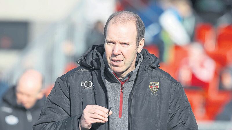 Down manager Eamon Burns remains bullish about his side&rsquo;s ability to regroup after a morale-sapping 16-point home defeat against Kerry in Sunday&rsquo;s Allianz NFL Division One clash at Pairc Esler <span class="Apple-tab-span" style="white-space: pre;">		</span> &nbsp; &nbsp; Picture: Philip Walsh &nbsp;