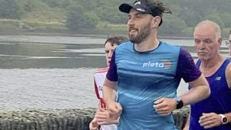 Crowds have been supporting Derry athlete, Danny Quigley as he completes ten Iron Man challenges in ten days in memory of his father. Picture: Facebook 