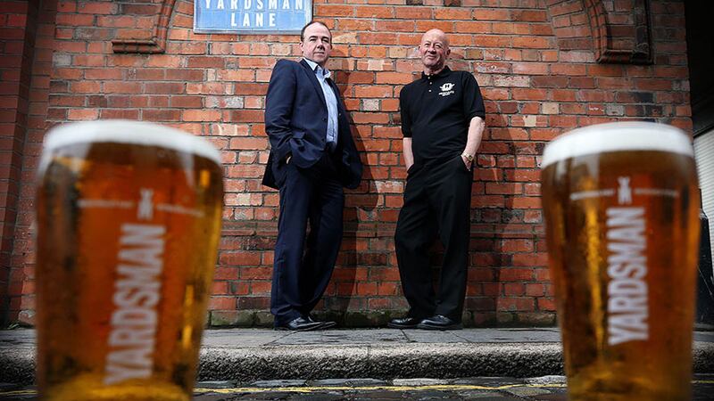 Hercules Brewing Company Managing Director Niall McMullan with Yardsman Master Brewer Stuart Main