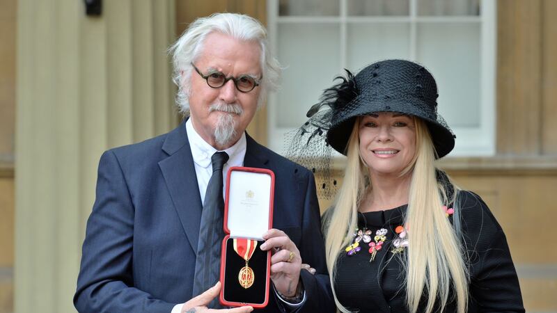 The Glasgow-born star talks patriotism and his annual Oscars ritual with his wife of 28 years, Pamela Stephenson.