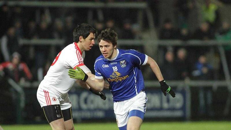 Cavan&#39;s Conor Moynagh could come up against Tyrone&#39;s Mattie Donnelly again on Sunday. Picture by Seamus Loughran 