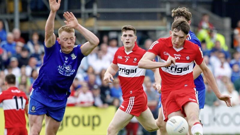 Paul Cassidy scored two points as Derry saw off dogged Monaghan in last Sunday&#39;s Ulster semi-final. Pic Philip Walsh. 