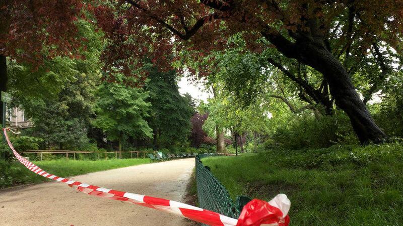 Park Monceau after a lightning stike in Paris on May 28. Picture by Raphael Satter, Associated Press 