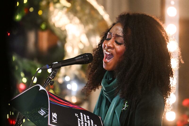 Beverley Knight performing during Nordoff and Robbins annual fundraising Christmas Carol Service at St Luke’s Church, Chelsea, London
