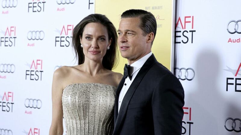 Angelina Jolie with Brad Pitt in happier times 