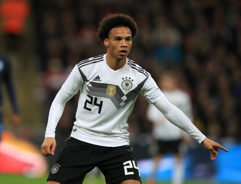 Leroy Sane playing for Germany against England