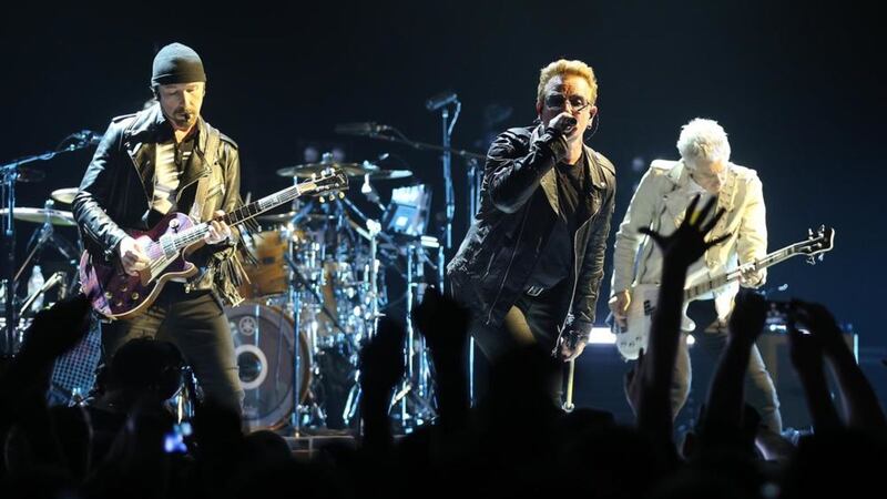 U2 live in Belfast. The band picked up two awards. Picture by Hugh Russell 