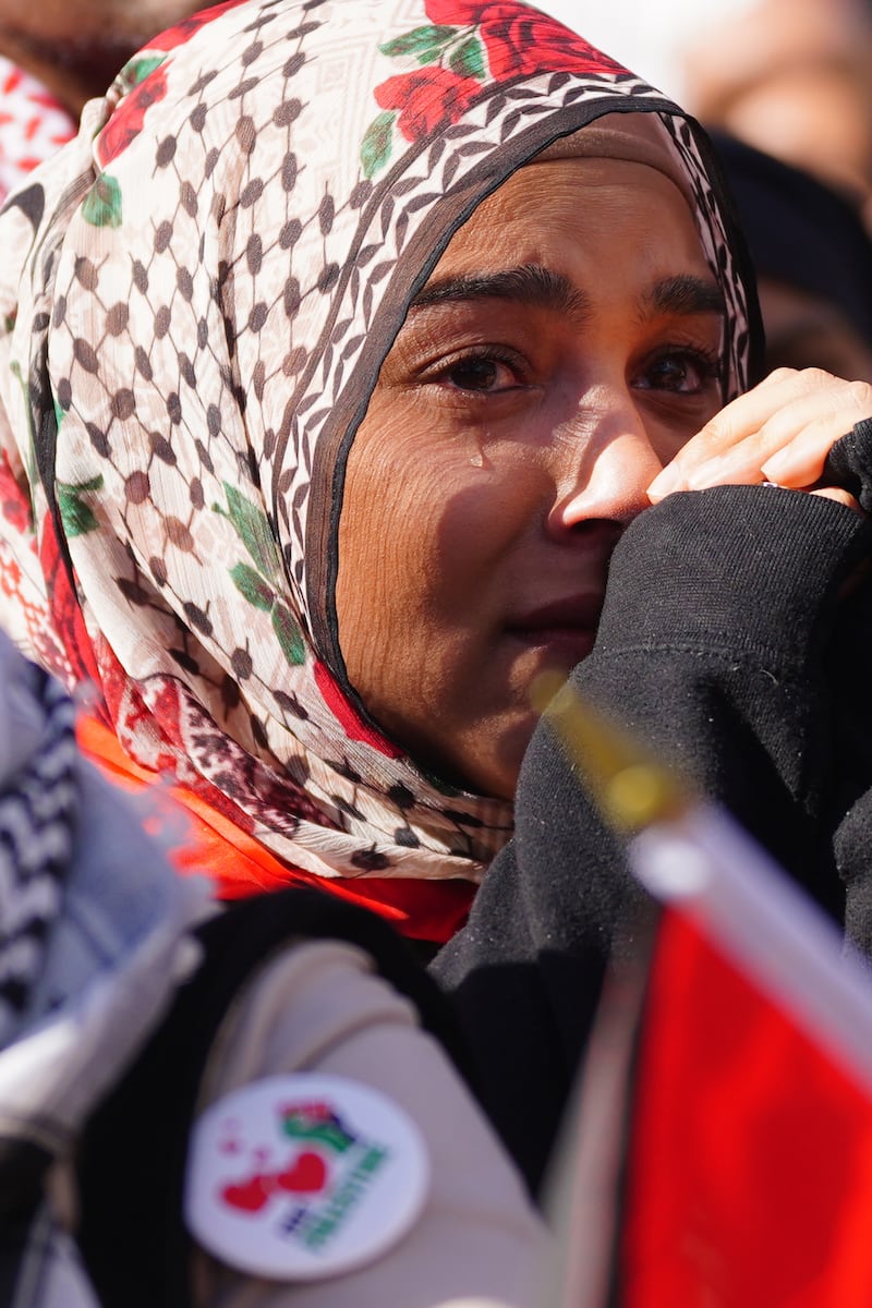 Crowds chanted ‘Free, free Palestine’