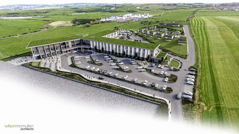 Aerial visualisation of the proposed &pound;20m Merrow complex in Portstewart 