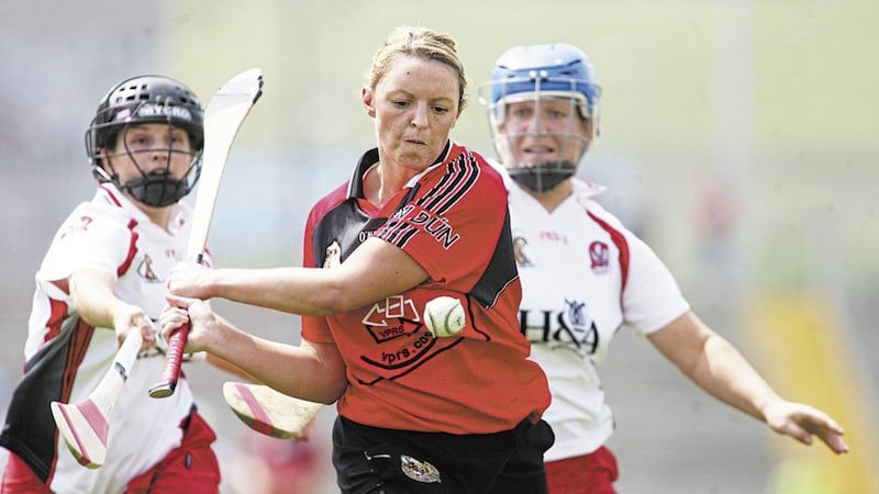 Down&#39;s Cathy Mulholland scored 2-1 as her side beat Dublin in the camogie Championship quarter-final. Picture by Colm Lenaghan 