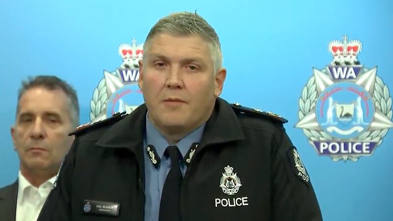 Western Australian Police Commissioner Col Blanch took a press conference over the shooting (AP)