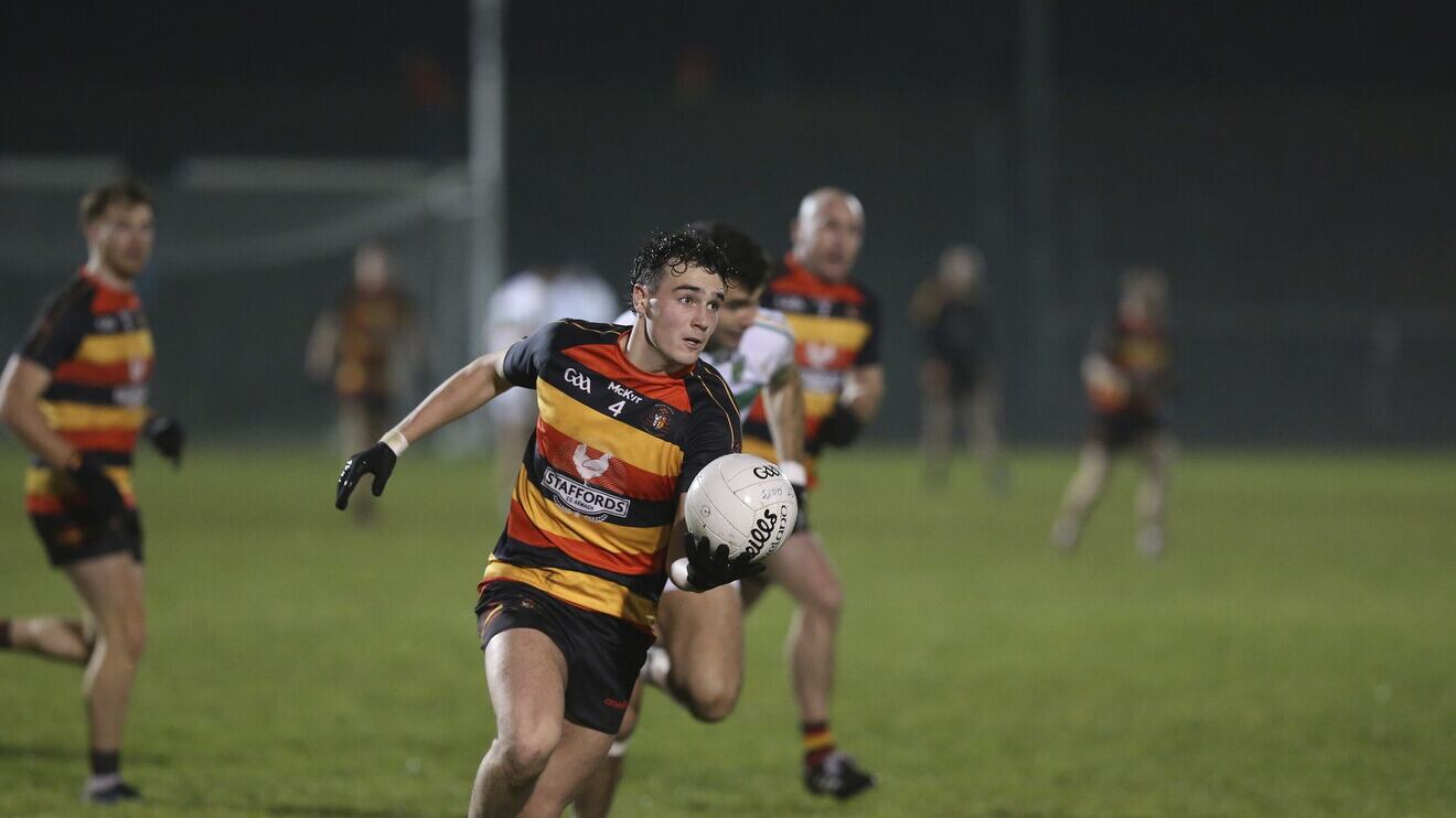 Gavan Duffy, scorer of two points, launches a Cullyhanna attack Picture: Louis McNally