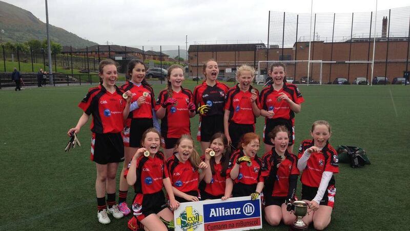 The girls from St Bernard&rsquo;s Primary School in South Belfast have won Gaelic Football&rsquo;s President McAleese Championship for the third year in a row, defeating Gaelscoil Phobal Feirste at Whiterock Leisure Centre in the final 3-7 to 1-5