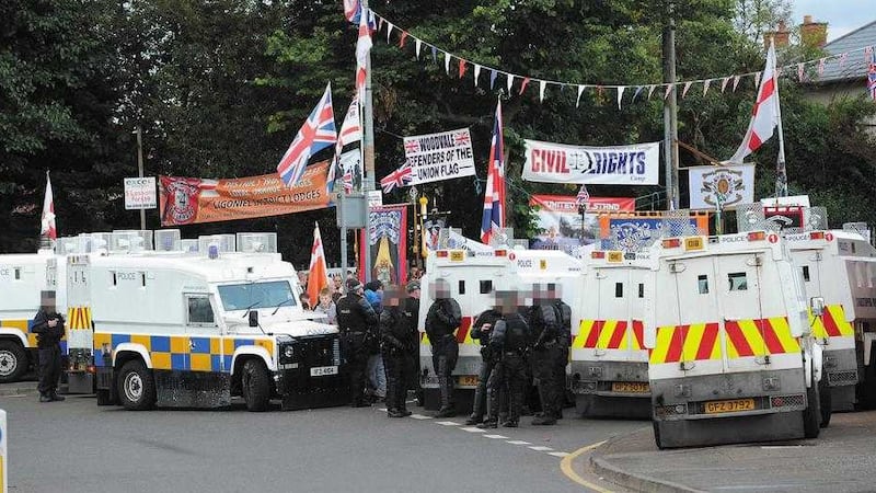 The loyalist camp at Twaddell Avenue