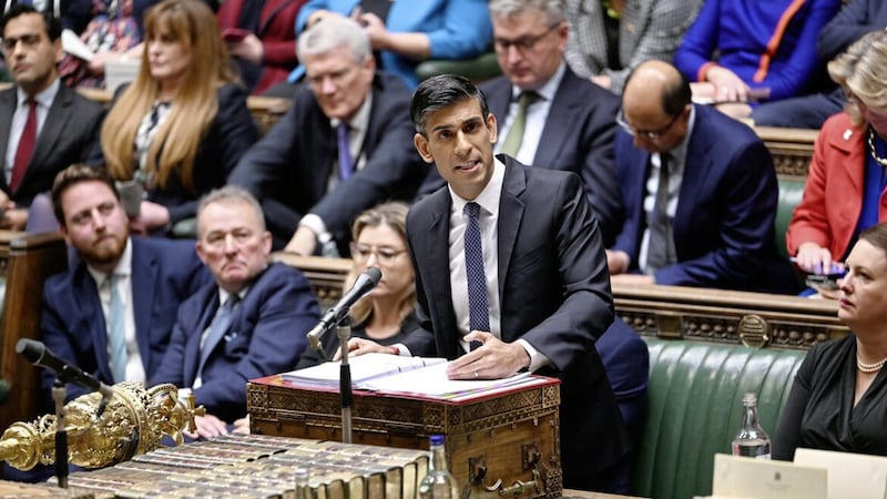 Prime Minister Rishi Sunak speaking during Prime Minister&#39;s Questions in the House of Commons last week 