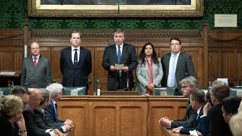 &nbsp;Sir Graham Brady, Chairman of the 1922 Committee of Tory backbenchers, announces that Boris Johnson has survived an attempt by Tory MPs to oust him as party leader following a confidence vote in his leadership at the Houses of Parliament in London. Picture date: Monday June 6, 2022.