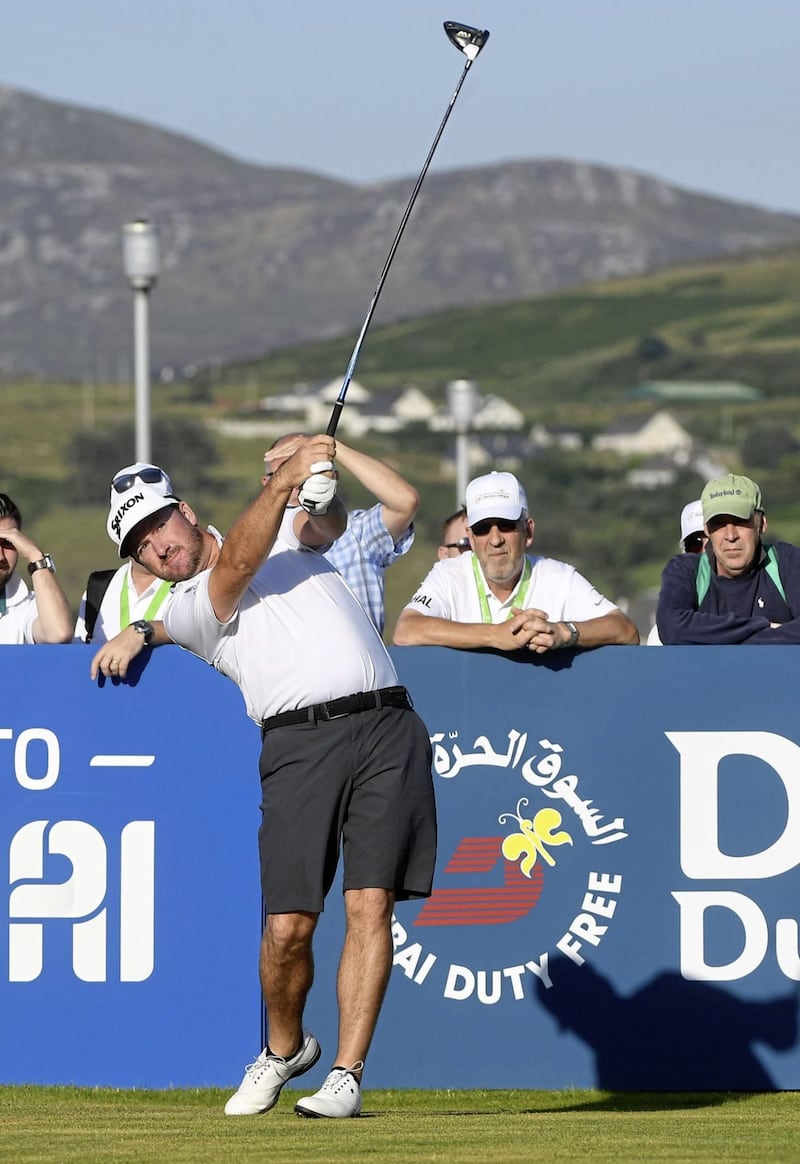 Graeme McDowell playing in the Pro-Am at the Dubai Duty Free Irish Open in Ballyliffin, Donegal. Picture by Justin Kernoghan