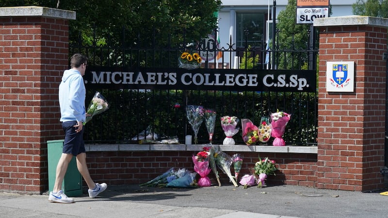 Flowers placed outside St Michael's in Dublin