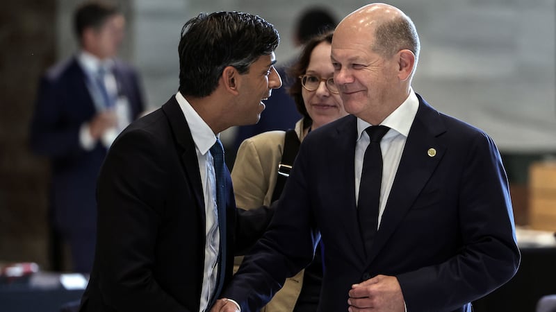 Prime Minister Rishi Sunak during a bilateral meeting with Germany’s Chancellor Olaf Scholz in Spain