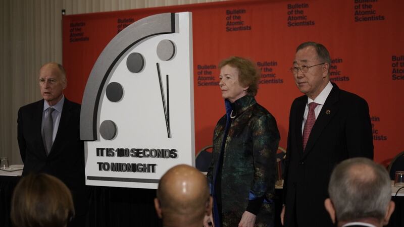 The clock, which serves as a metaphor for global apocalypse, is now set at 100 seconds to midnight.