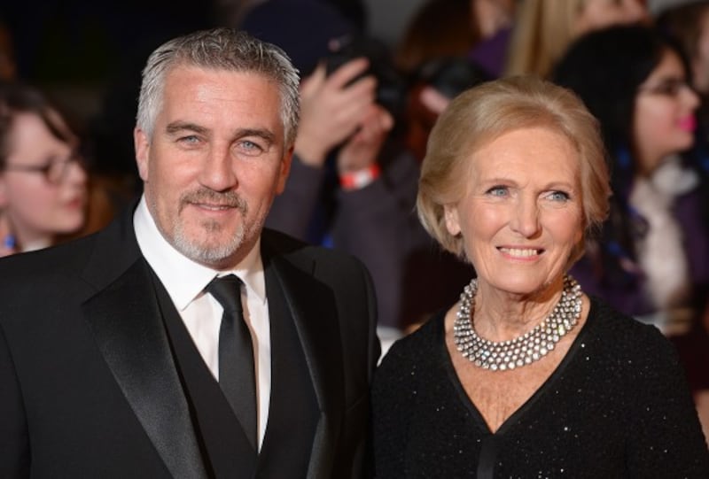 Paul Hollywood and Mary Berry who judged together on The Great British Bake Off on the BBC