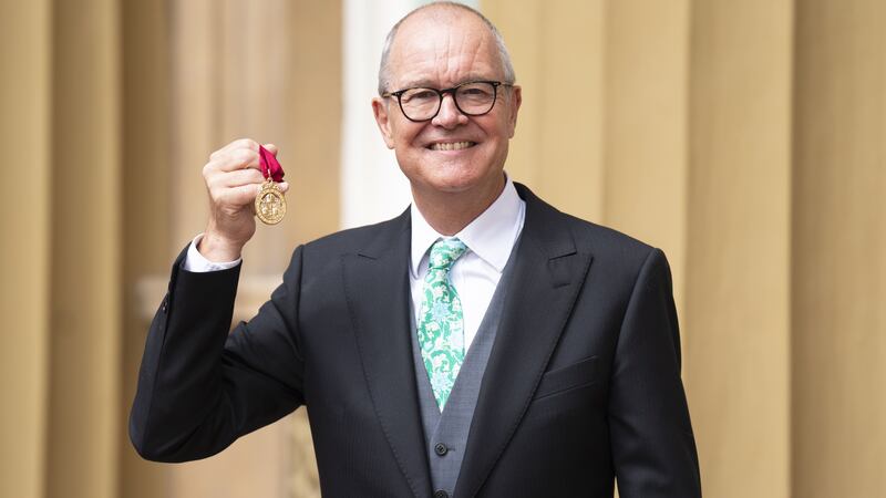 Sir Patrick Vallance collected an honour from the Duke of Cambridge at Buckingham Palace for helping to lead the UK’s battle against coronavirus.