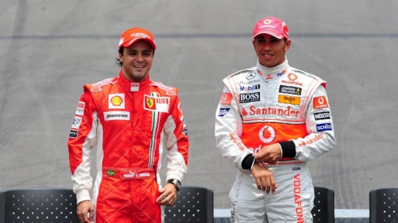 Felipe Massa and Lewis Hamilton