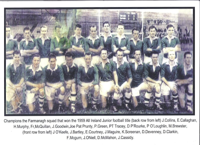 James O&#39;Keefe, pictured front row, far left, won the 1959 All-Ireland Junior Football Championship 