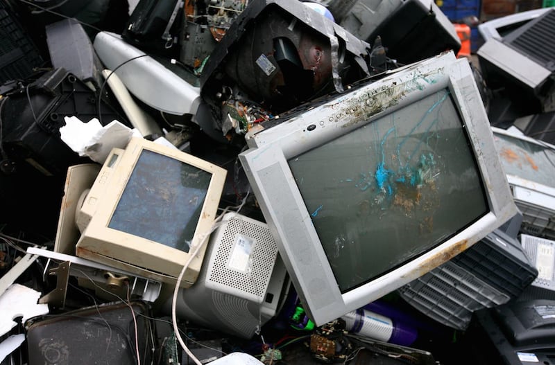 Old TVs and monitors recycled