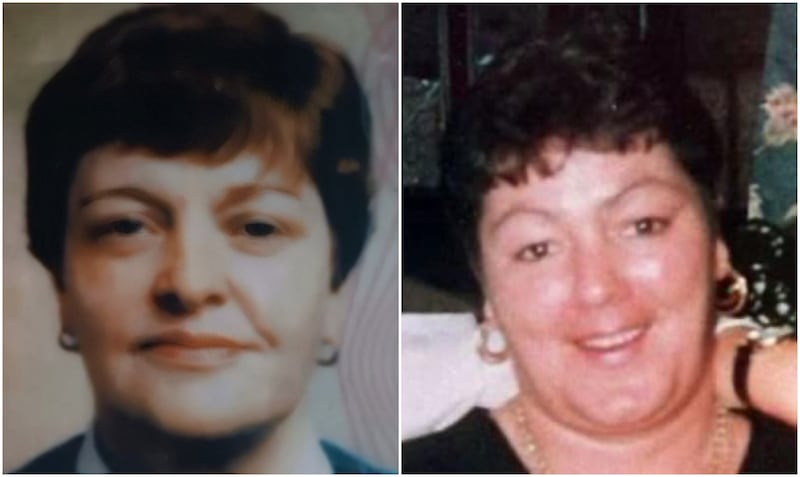 Peggy Whyte (left), who was murdered in April 1984, and Theresa Clinton (right), who was shot dead in April 1994.