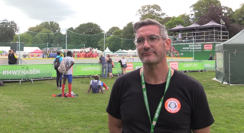 Craig McManus, manager of the England men's team at the 2019 Homeless World Cup